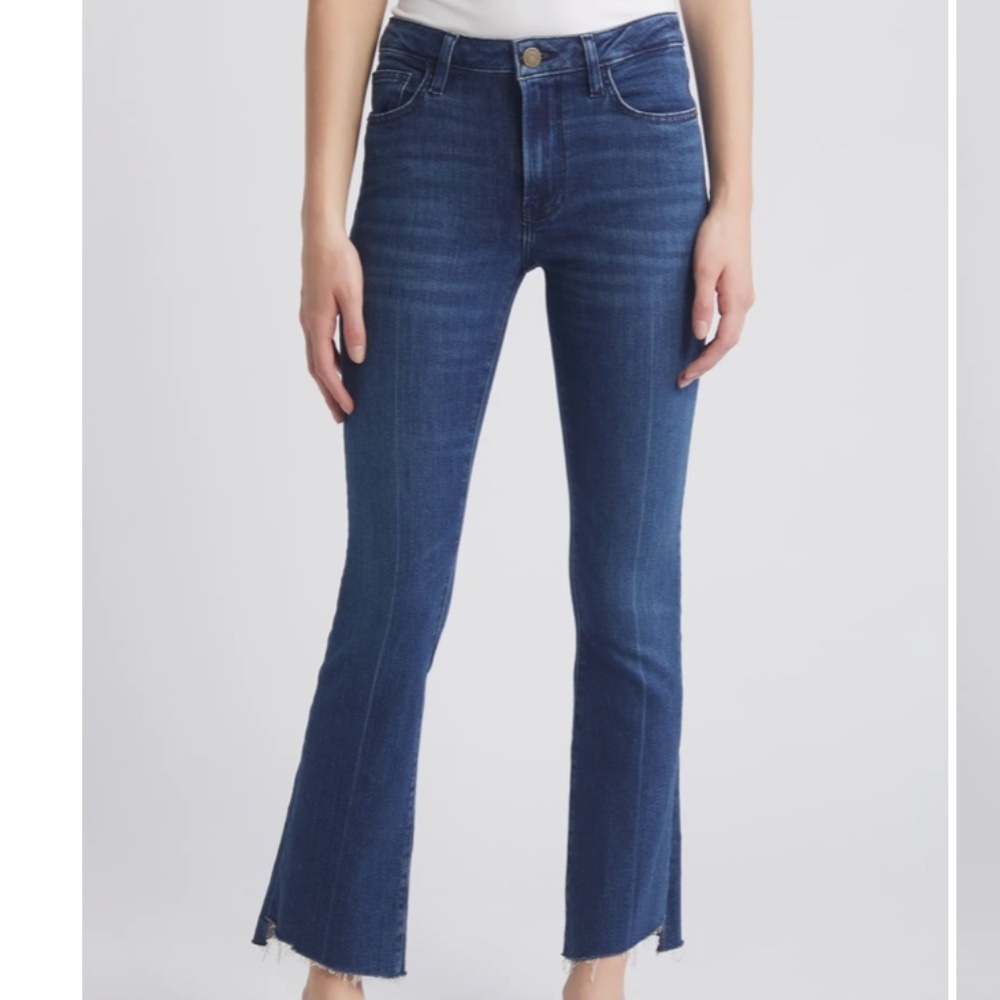 Frame Denim Dark Blue Ankle Crop Jeans